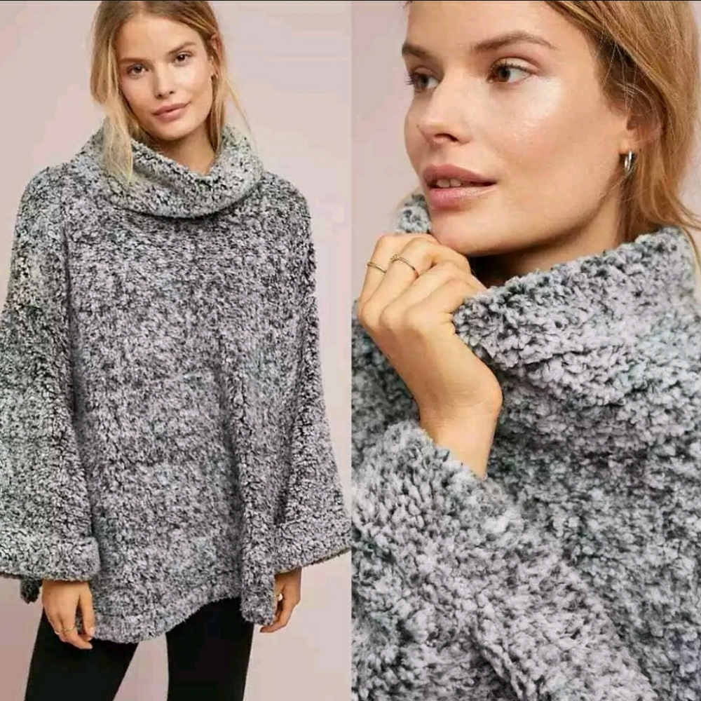 Antropologie Sunday In Brooklyn NWOT Sherpa Turtleneck Sweater Size M/L
